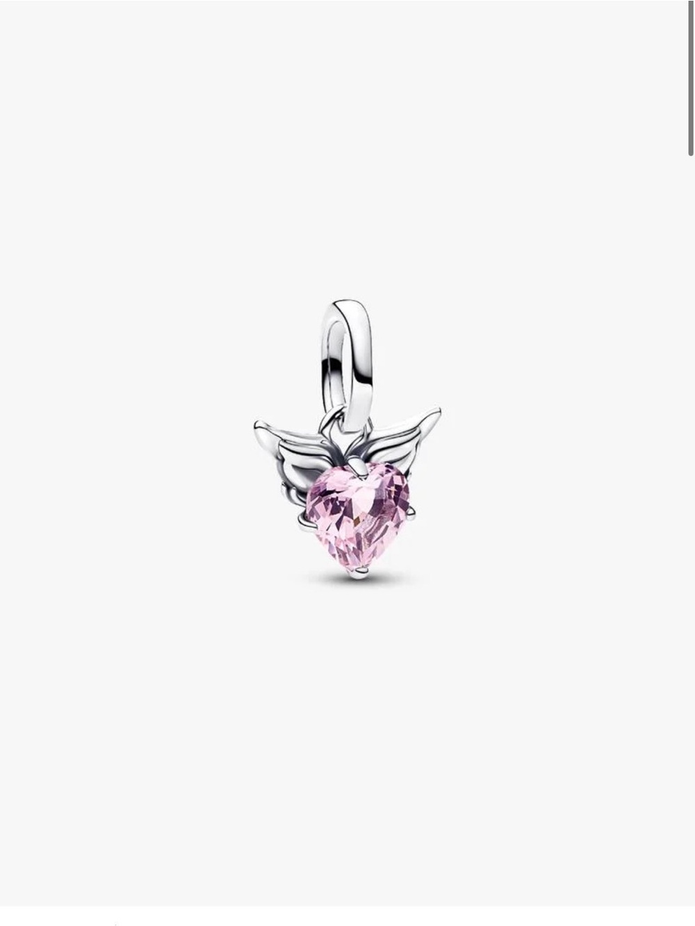 Pandora Heart W/ Angel Wings dangle charm